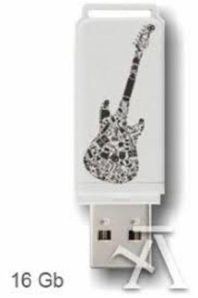 Memoria USB 16GB Black Guitar. Canon Digital Incluido de 0,29 